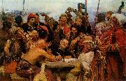 llya Yefimovich Repin The Reply of the Zaporozhian Cossacks to Sultan of Turkey Spain oil painting artist